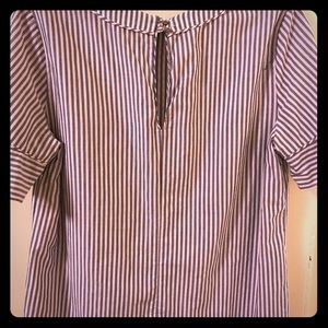 Banana Republic stripe perfect tunic shirt